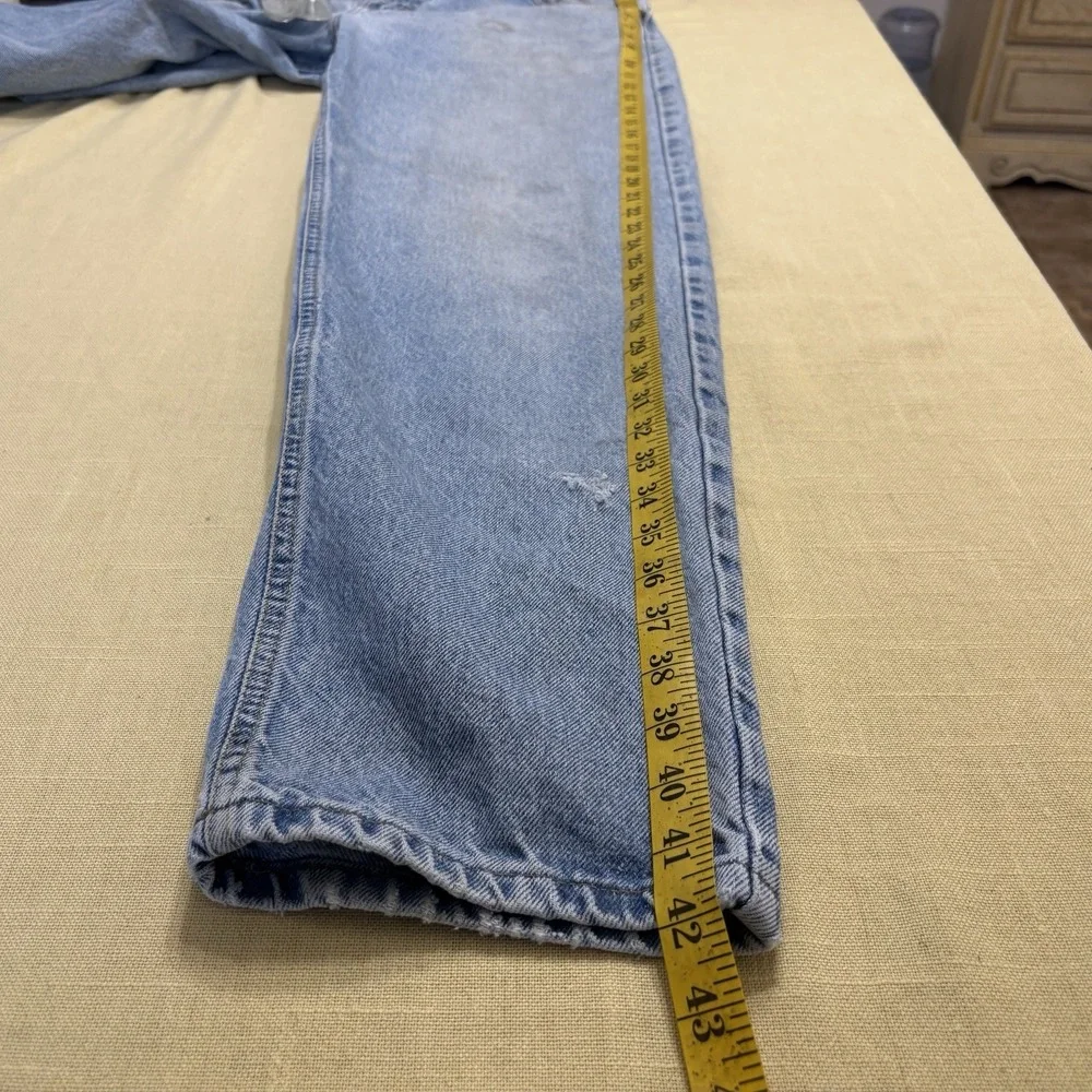 Vintage 90s Carhartt Light Wash Baggy Distressed Jeans Mens 32x31 Cotton Patina